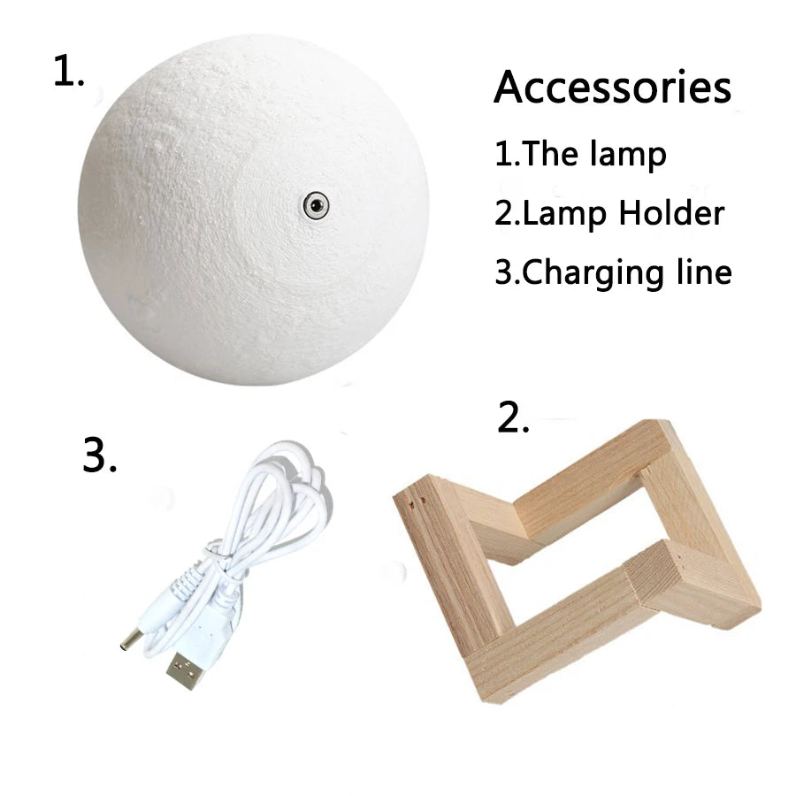 3D Print Rechargeable Moon Lamp