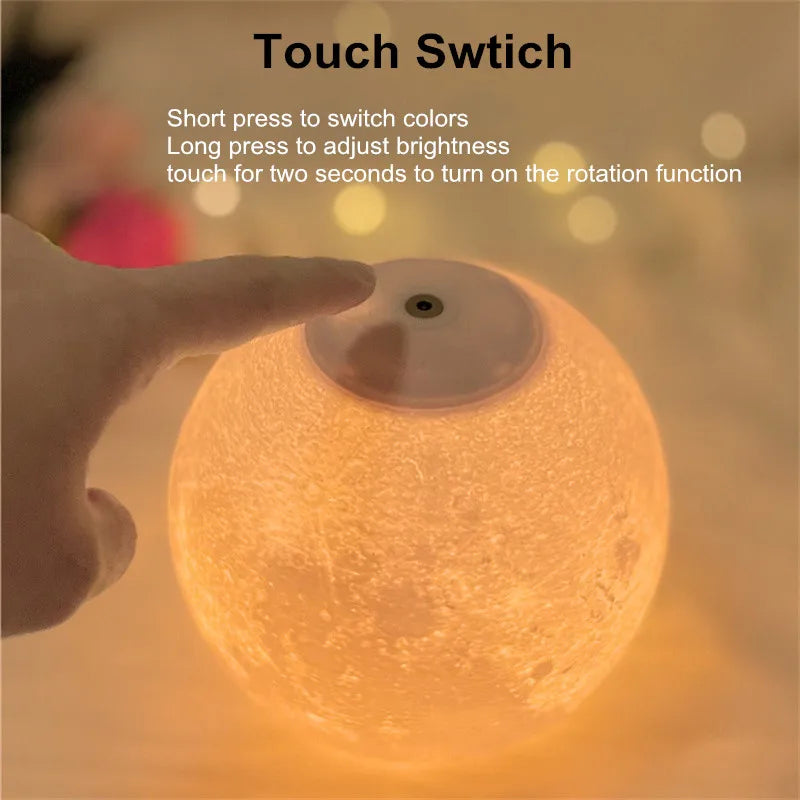 3D Led Moon Night Lamp 360°