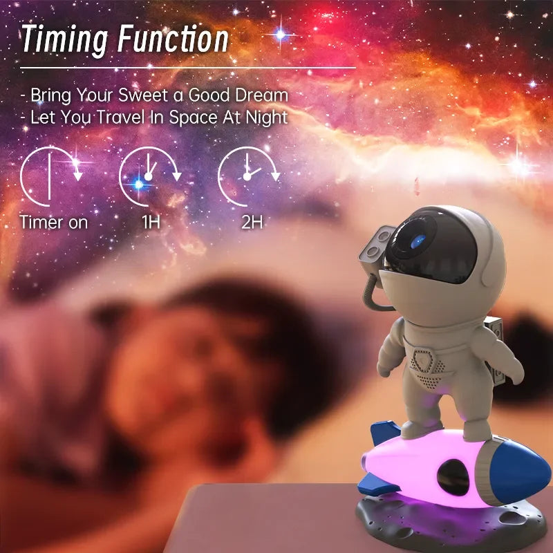 Rocket Astronaut Galaxy Projector