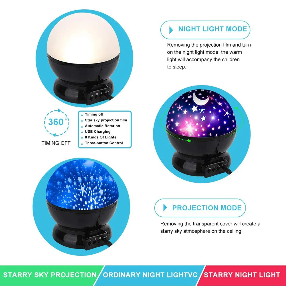 Star Projector Night Light Lamp