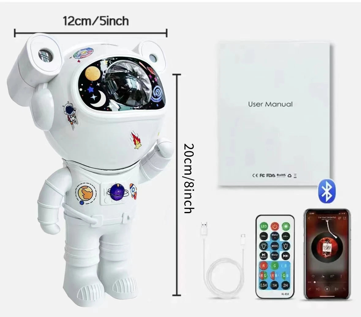 Bluetooth astronaut starlight projector